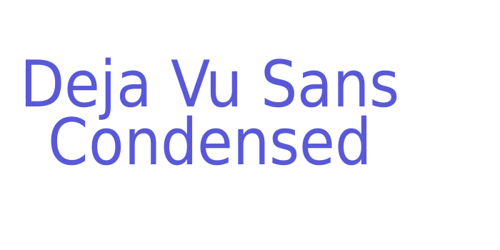 Deja Vu Sans Condensed Font Download