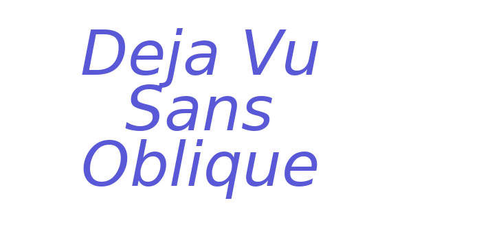 Deja Vu Sans Oblique Font Download