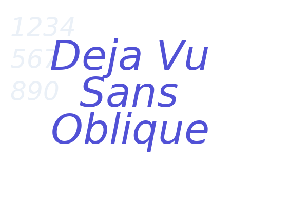 Deja Vu Sans Oblique