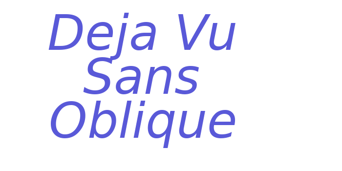 Deja Vu Sans Oblique Font