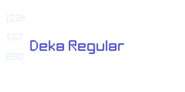 Deka Regular font free