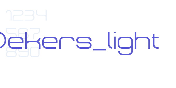 Dekers_light font free