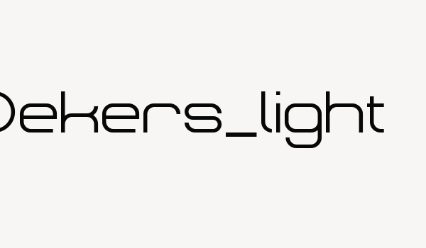 Dekers_light Font