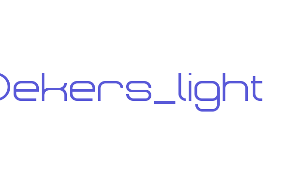 Dekers_light Font