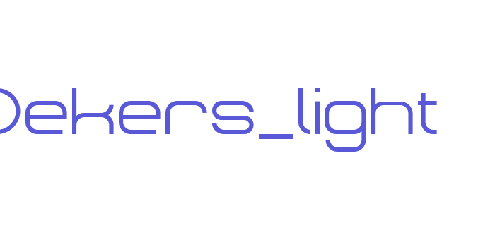 Dekers_light Font Download