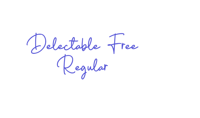 Delectable Free Regular Font