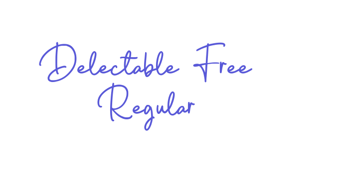 Delectable Free Regular Font Download