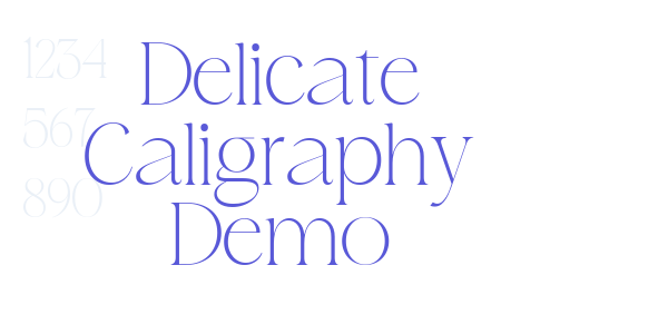 Delicate Caligraphy Demo font free