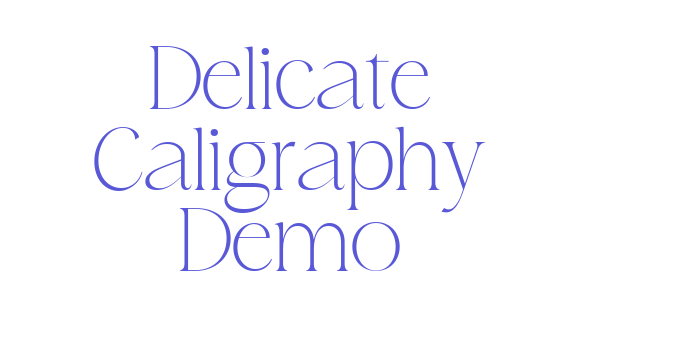 Delicate Caligraphy Demo Font Download