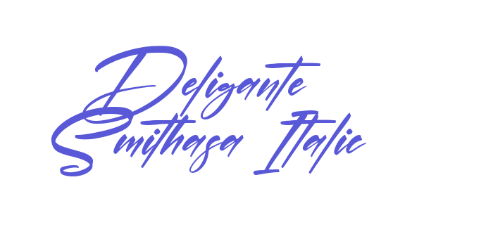 Deligante Smithasa Italic Font Download