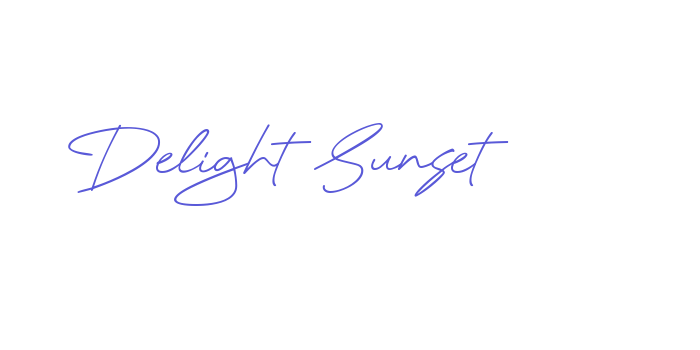 Delight Sunset Font Download