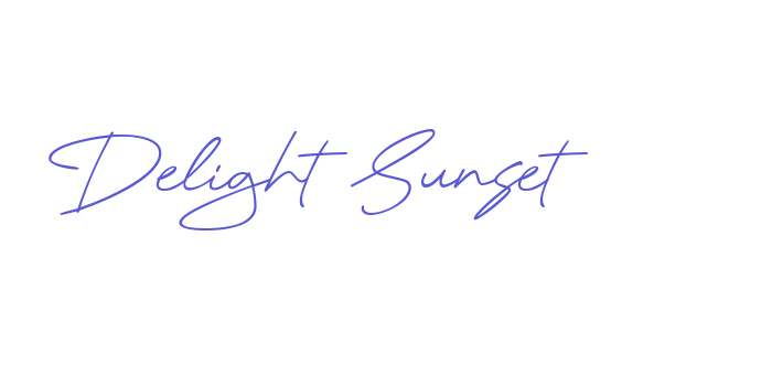 Delight Sunset Font