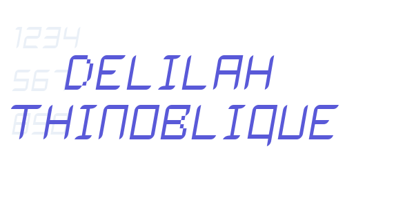 Delilah ThinOblique font free