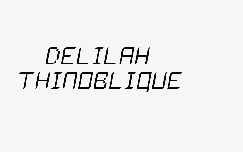 Delilah ThinOblique Font