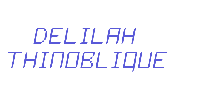 Delilah ThinOblique Font Download