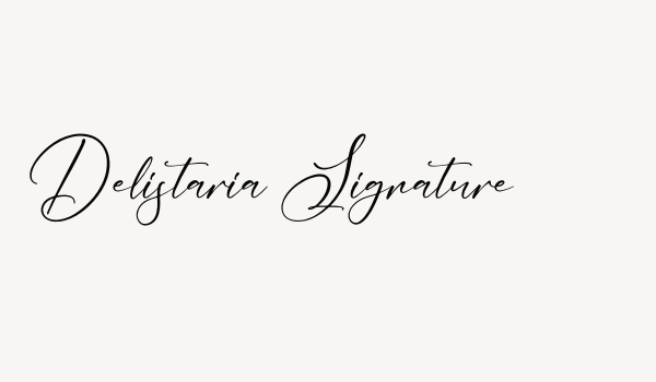 Delistaria Signature Font