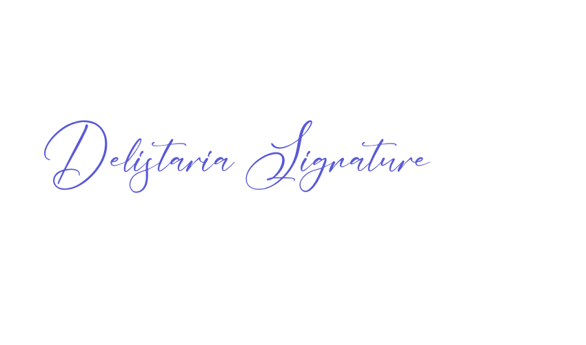 Delistaria Signature Font Download