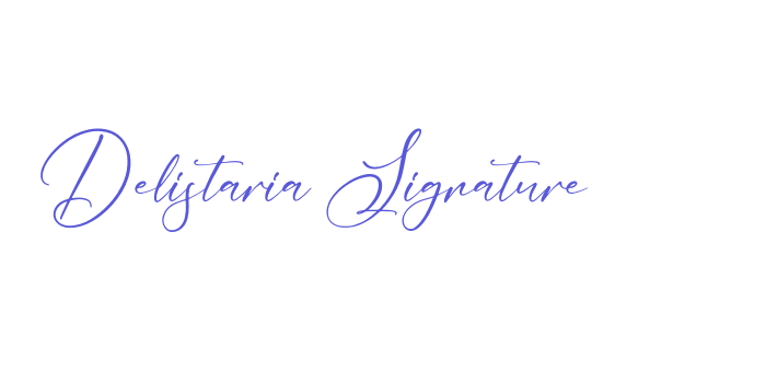 Delistaria Signature Font Download