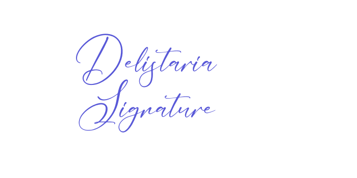 Delistaria Signature Font