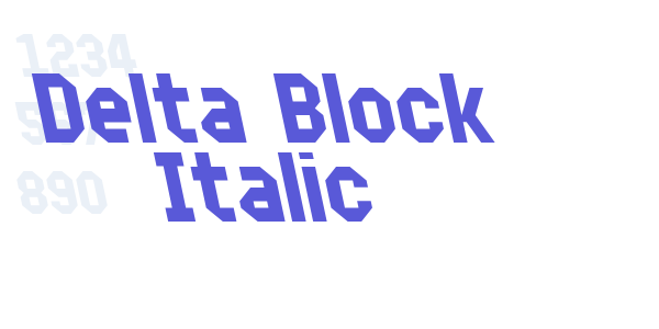 Delta Block Italic font