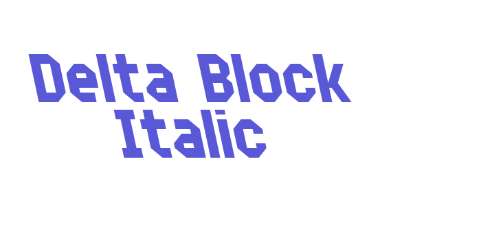 Delta Block Italic Font Download