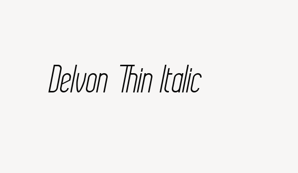 Delvon Thin Italic Font