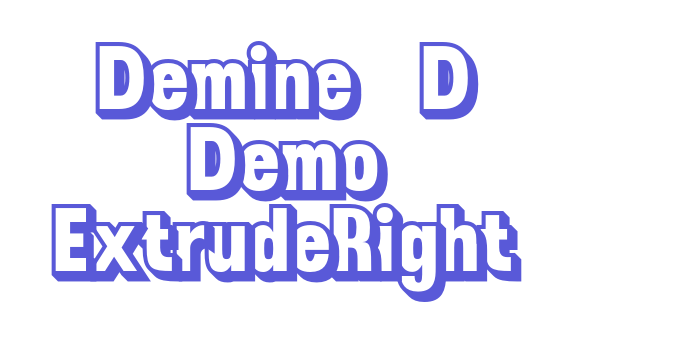 Demine 3D Demo ExtrudeRight Font Download