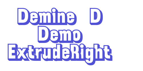Demine 3D Demo ExtrudeRight-font-download