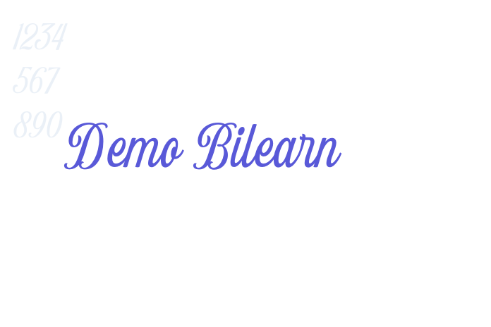 Demo Bilearn font