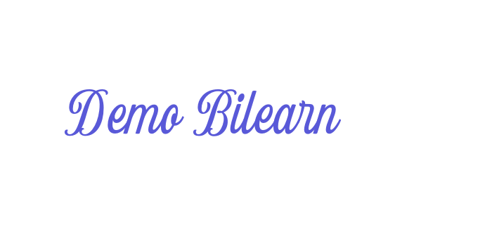 Demo Bilearn Font Download