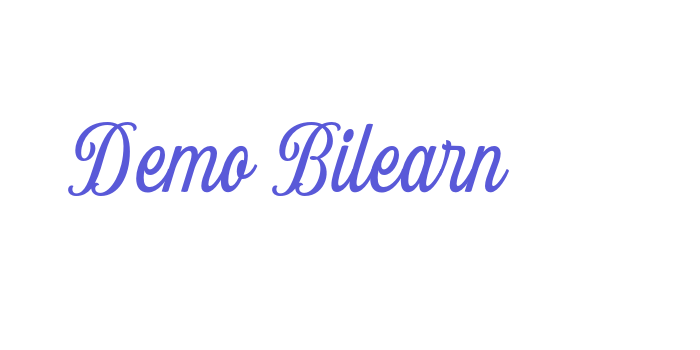 Demo Bilearn Font