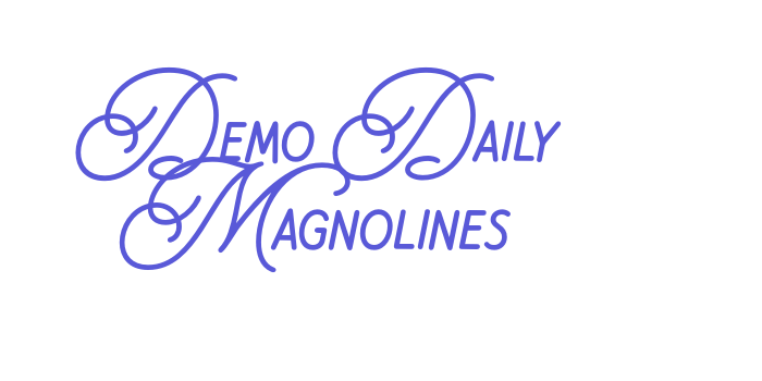 Demo Daily Magnolines Font Download