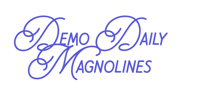 Demo Daily Magnolines Font