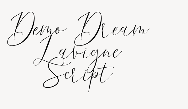 Demo Dream Lavigne Script Font