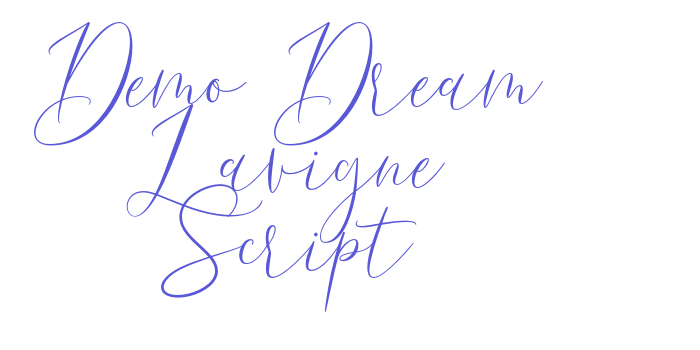 Demo Dream Lavigne Script Font Download