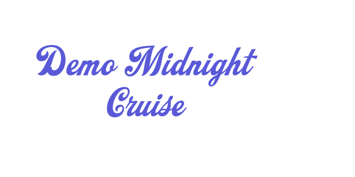 Demo Midnight Cruise Font Download