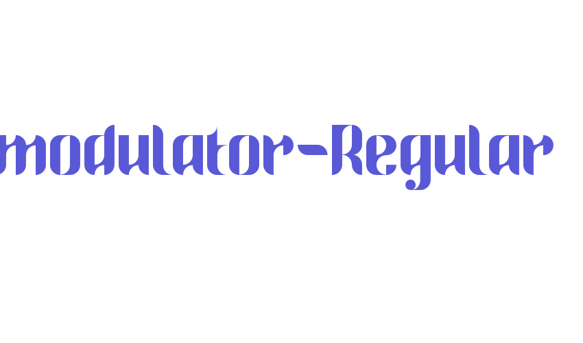 Demodulator-Regular Font