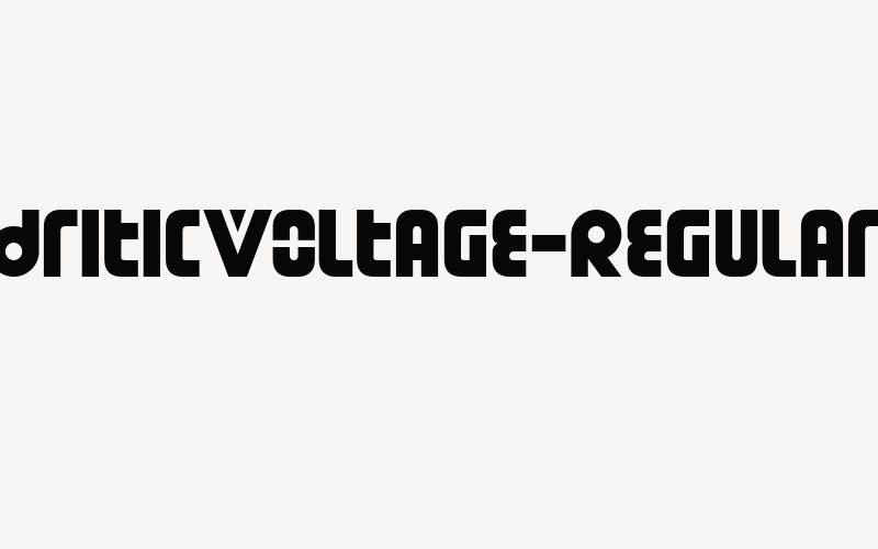 DendriticVoltage-Regular Font