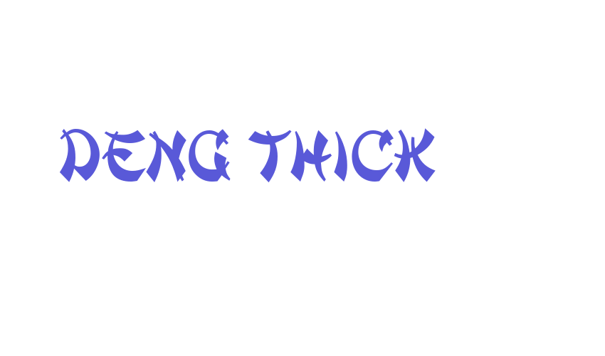 Deng Thick Font Download