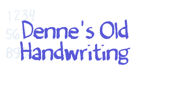 Denne’s Old Handwriting font free