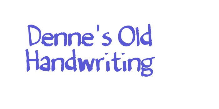 Denne’s Old Handwriting Font Download