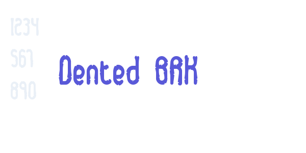 Dented BRK font