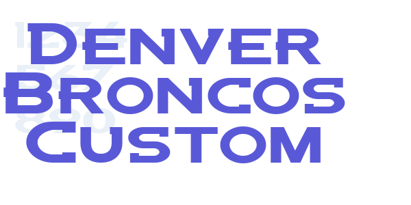 Denver Broncos Custom font free