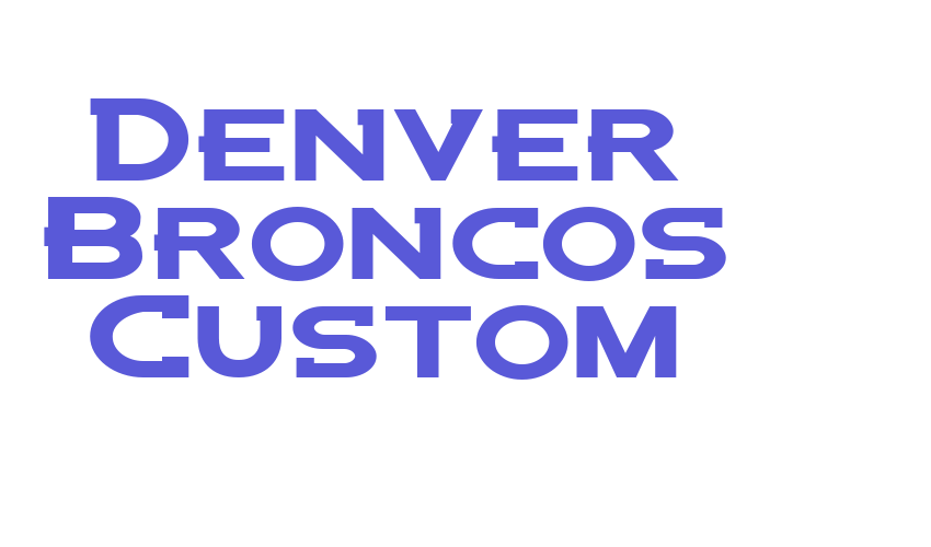 Denver Broncos Custom Font