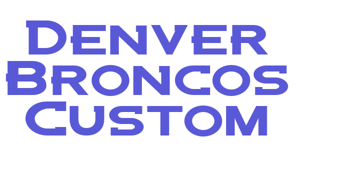 Denver Broncos Custom Font Download