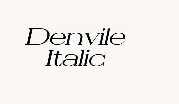 Denvile Italic Font