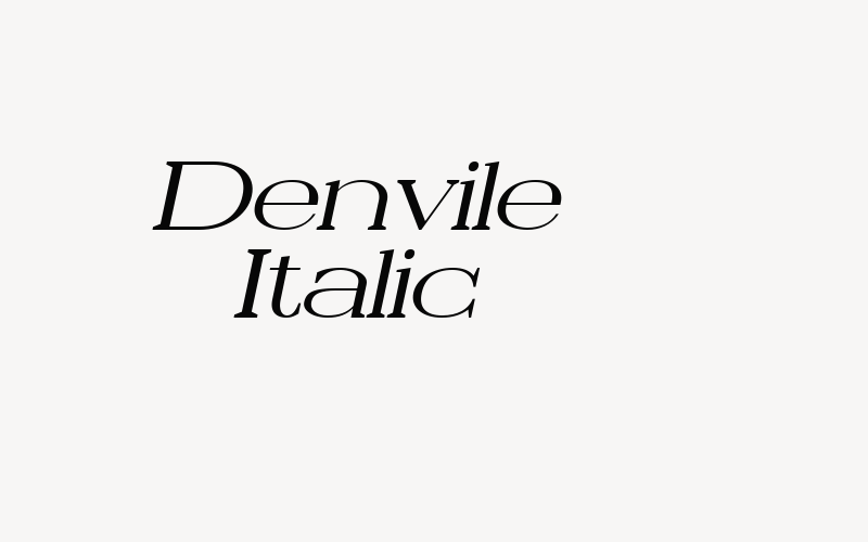 Denvile Italic Font