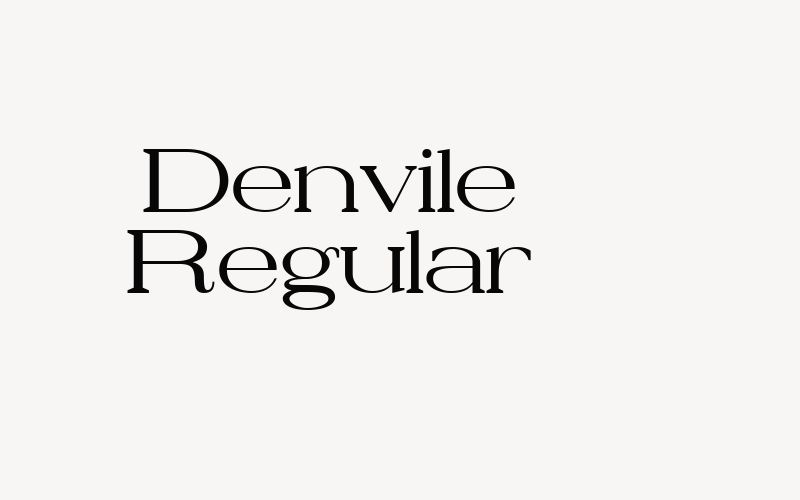 Denvile Regular Font