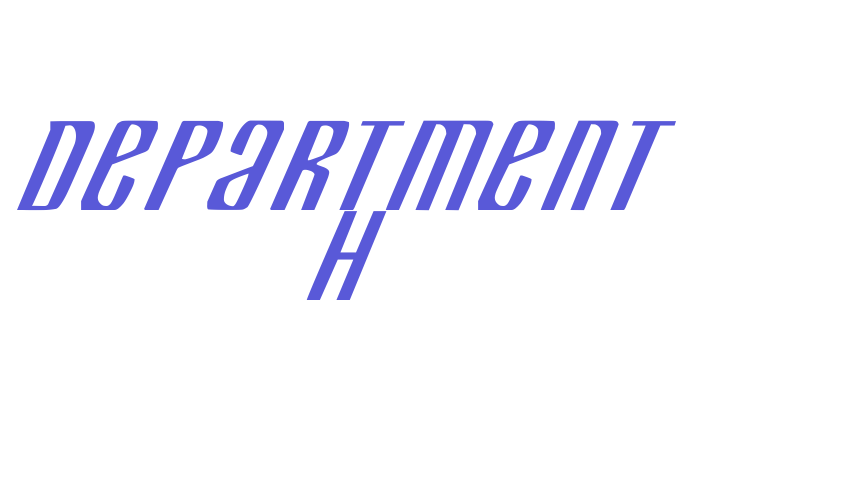 Department H Font