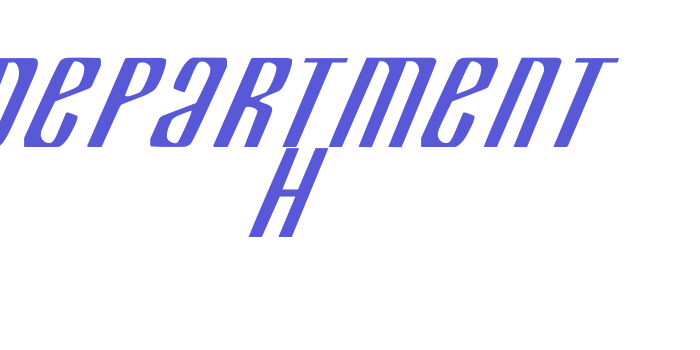 Department H Font